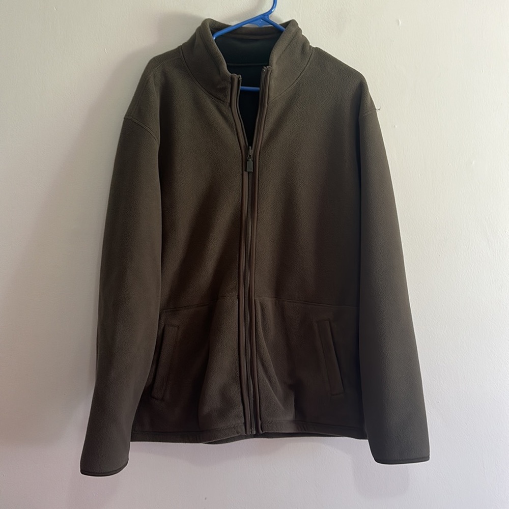 Baleno mens reversible zip up jacket XXL brown green